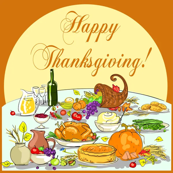 Thanksgiving background — Stock Vector