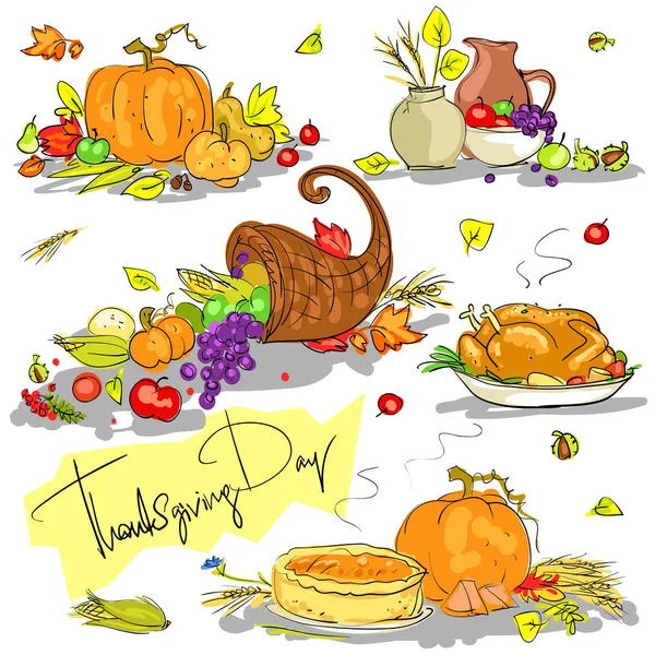 Collecte du jour de Thanksgiving — Image vectorielle