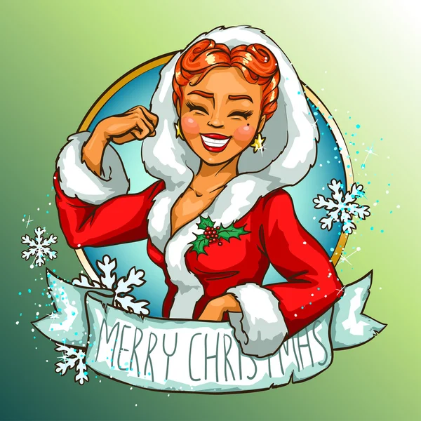Christmas Pin-Up Girl — Stock Illustration Christmas Pin-Up Girl Royalty Free Stock Vectors