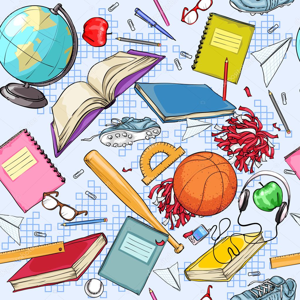 Back to School seamless background