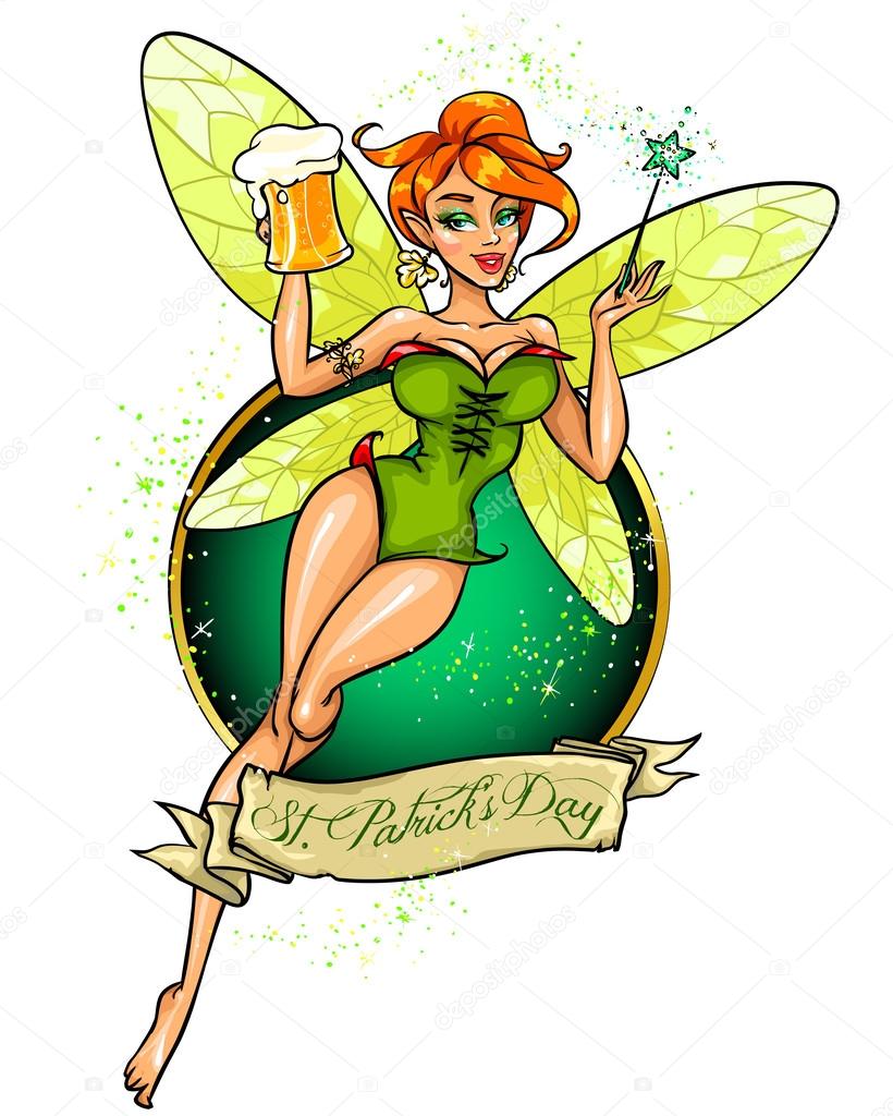 Fairy with beer