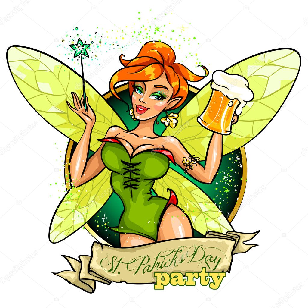 Fairy with beer