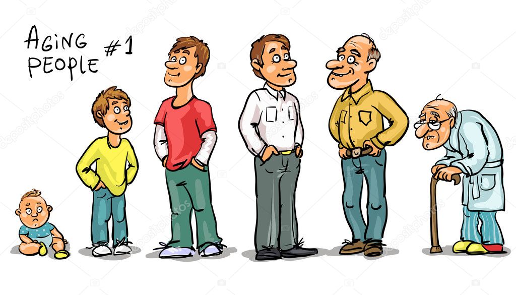Men at different ages
