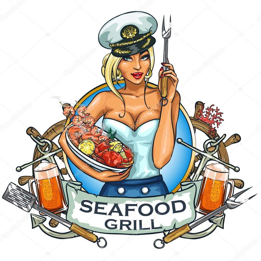 Seafood Grill label