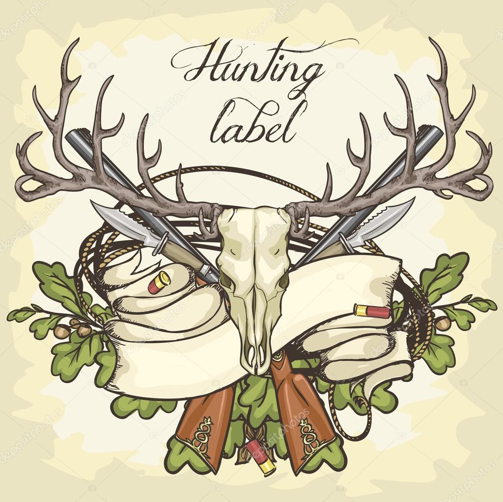 Hunting label design