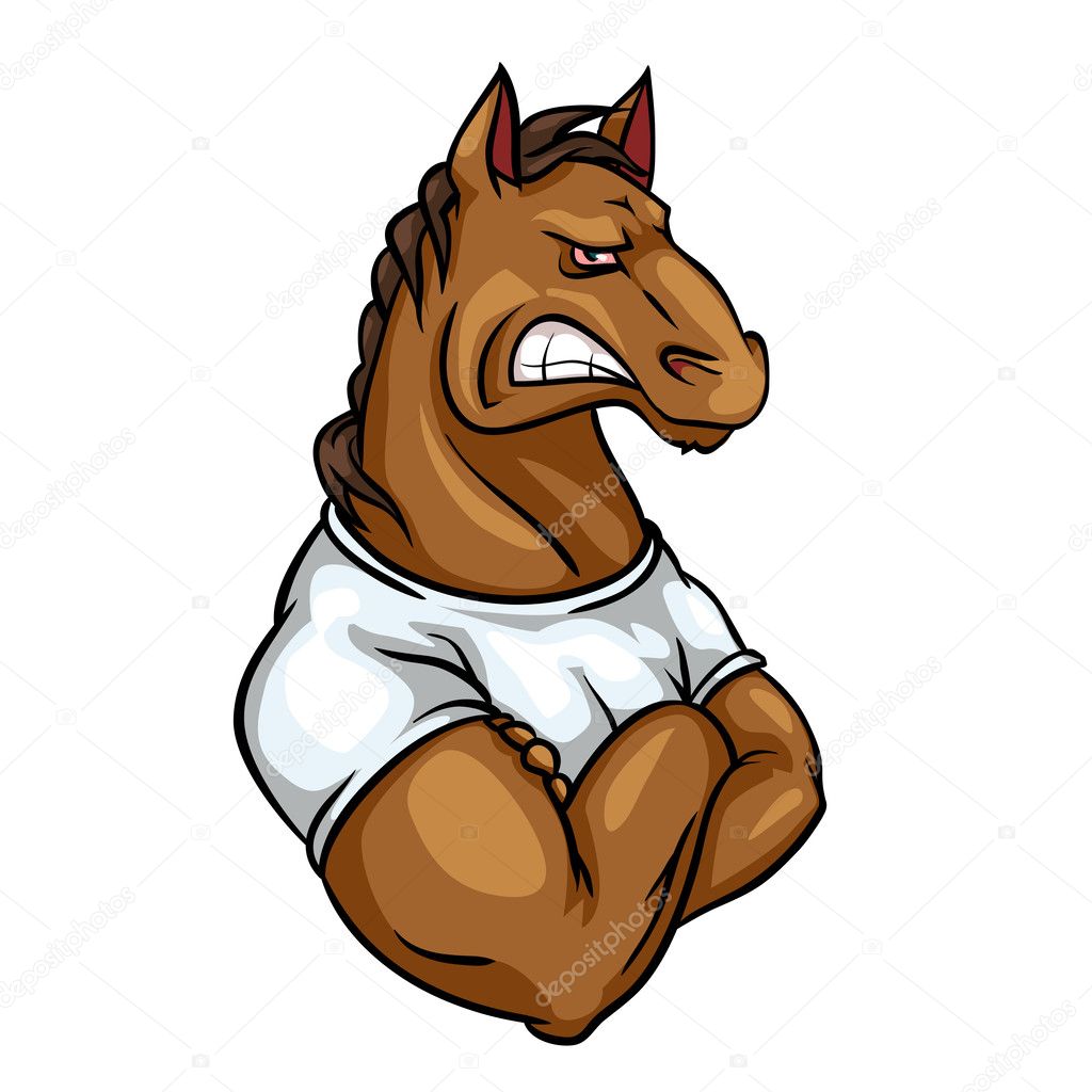 Horse mascot, team logo