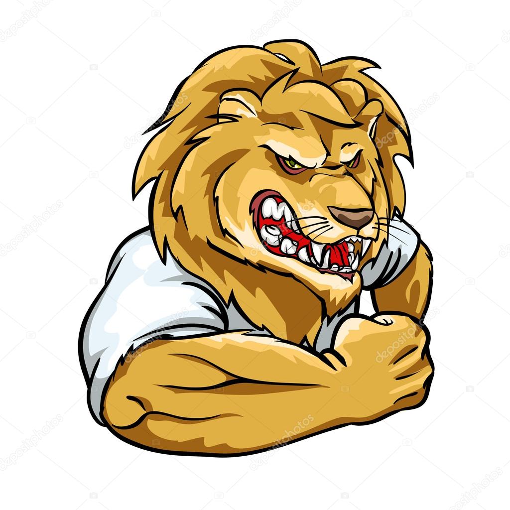 Lion mascot, team logo