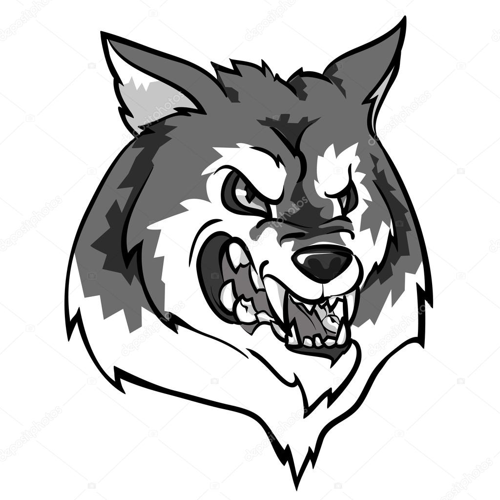 Angry Wolf mascot.