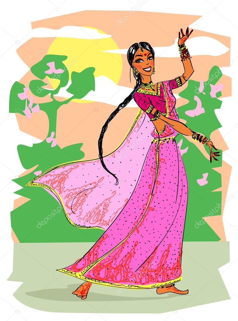 Indian dancing woman