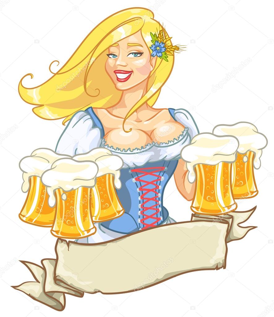 Girl with beer, Oktoberfest