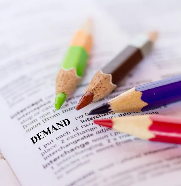 Text the word DEMAND — Stock Photo, Image