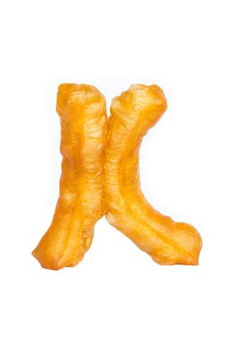 derin kızarmış hamur sopa izole beyaz zemin üzerine