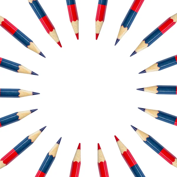 Colour pencils white background — Stock Photo, Image