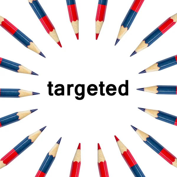 Target Text in Colour pencils — Stock Photo, Image