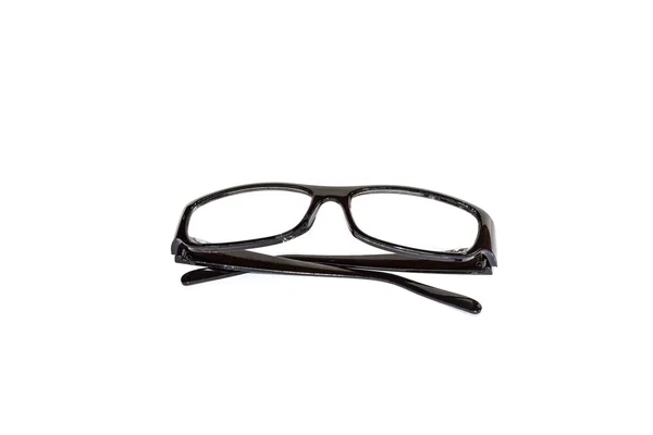 Lunettes noires isolées sur fond blanc — Photo