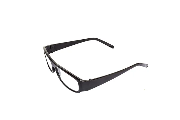 Fekete szemüveget elszigetelt fehér background — Stock Fotó