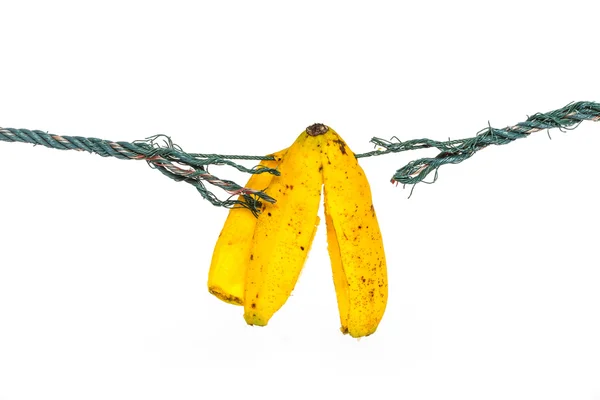 Bananenschale auf den Seilen — Stockfoto