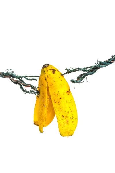 Bananenschale auf den Seilen — Stockfoto
