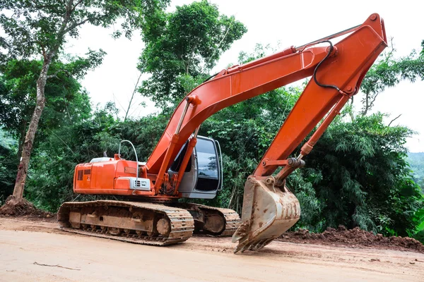 Heavy earth mover at construction site — Stock Photo, Image