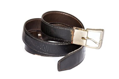 Beyaz bir arka plan yansıması ile siyah kuşak