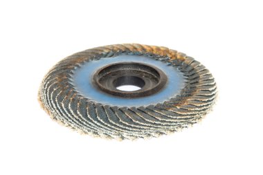 aşındırıcı disk üzerinde beyaz izole değirmeni için