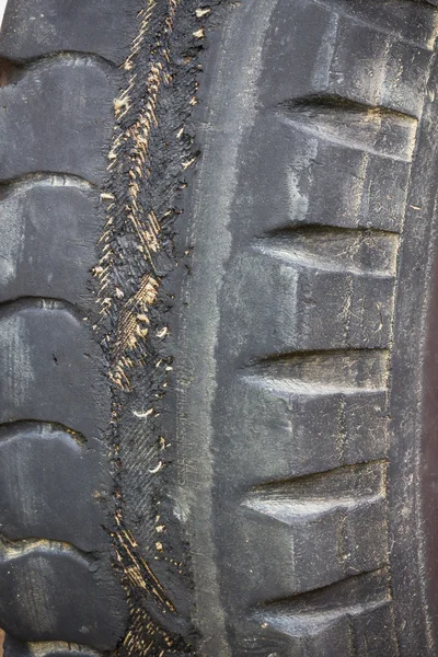 Textura del neumático viejo coche — Foto de Stock