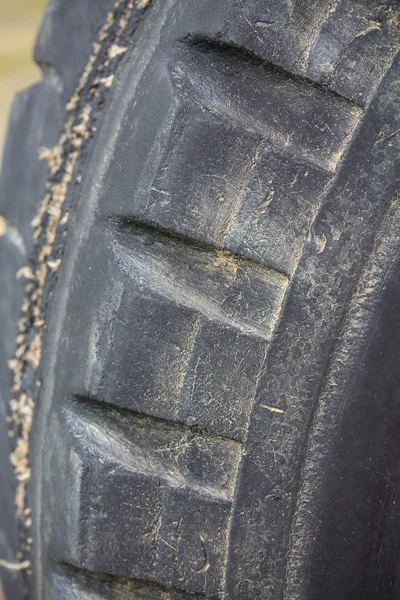 Textura del neumático viejo coche — Foto de Stock