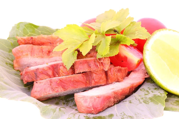 Pieczone czerwone mięso wieprzowe — Zdjęcie stockowe