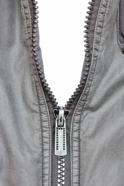Close-up of Zipper, isolated — Stock Photo, Image