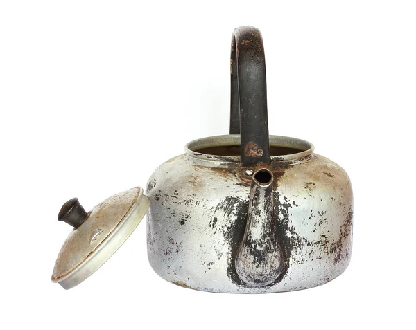 Old kettle on a white background — Stock Photo, Image