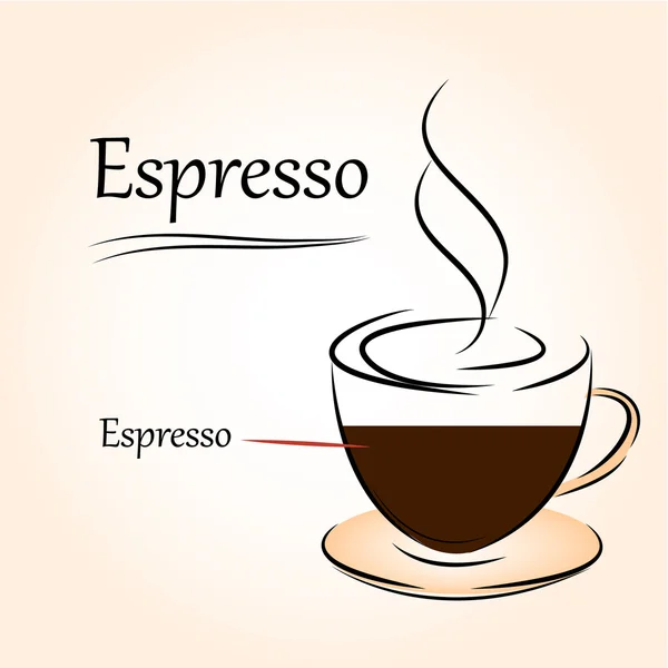 Кава значок, еспресо — стокове фото