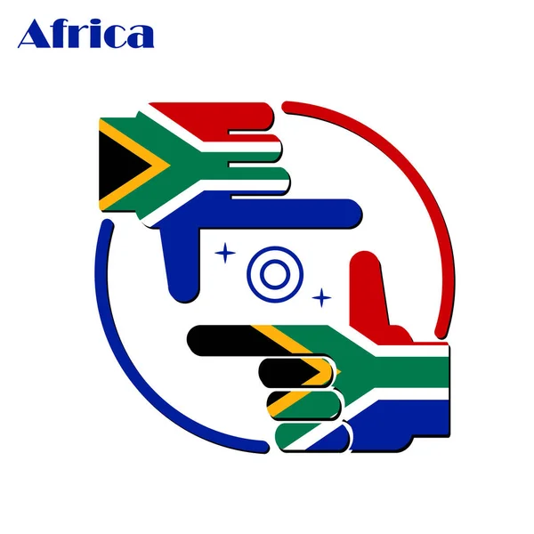 아프리카의 깃발로 만들어 디자인의 — 스톡 벡터