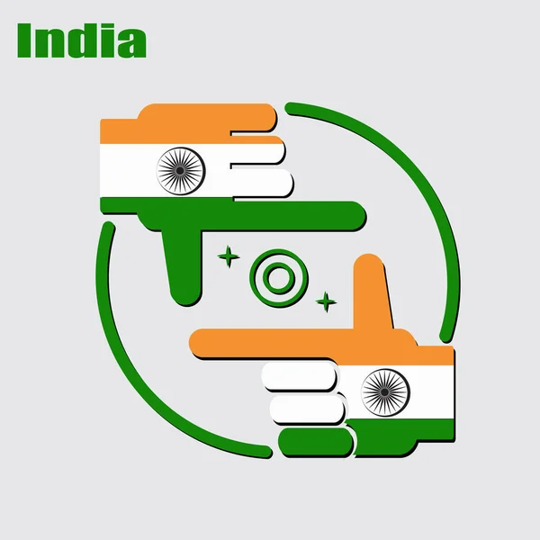 Логотип Фотографа Выполненный Флага Индии Концептуальный Вектор — стоковый вектор