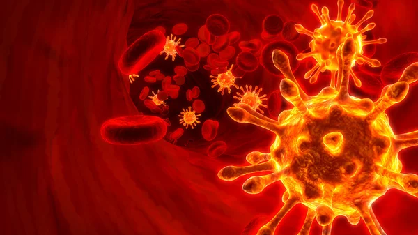 virüs ve kırmızı kan hücresi