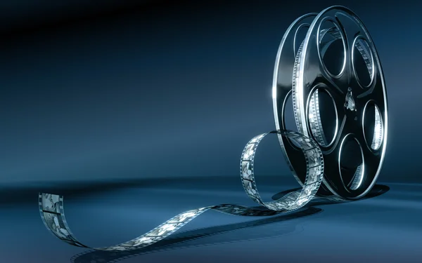 Rendered cinema film reel — Stock Photo, Image