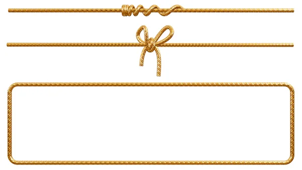 Corda dourada com elementos Fotografia De Stock