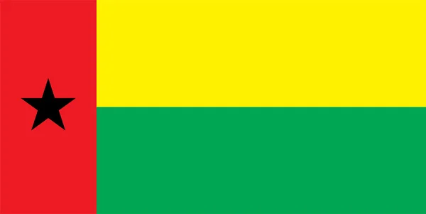 National flag of Guinea Bissau — Stock Photo, Image