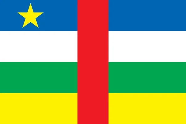 Nationalflagge der Zentralafrikanischen Republik — Stockfoto