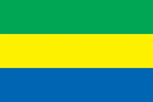 Nationale vlag van Gabon — Stockfoto