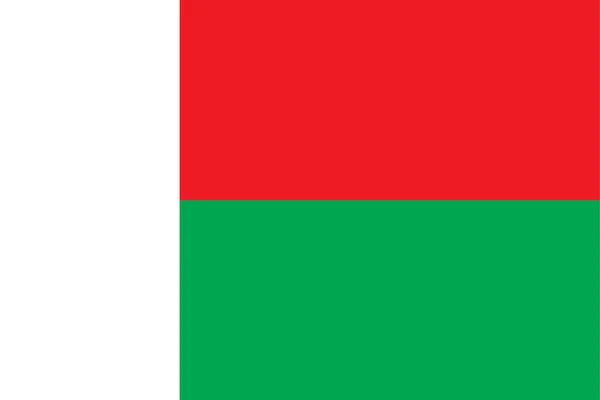 Nationalflagge Madagaskars — Stockfoto