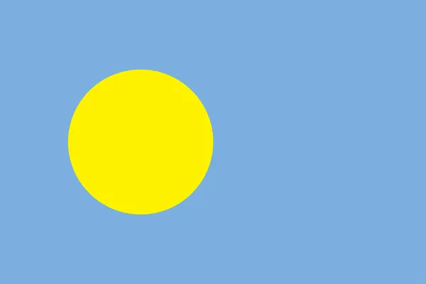 Nationalflagge von Palau — Stockfoto