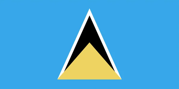 Государственный флаг Сент-Люсии — стоковое фото