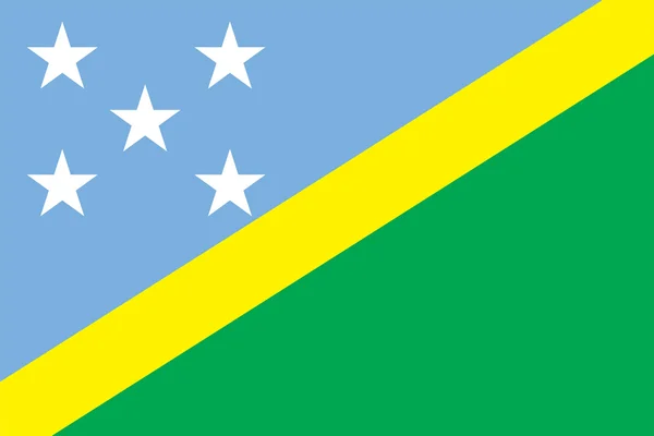 National flag of Solomon Islands — Stock Photo, Image