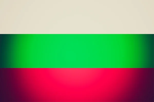 Retro look Bandera nacional de Bulgaria — Foto de Stock