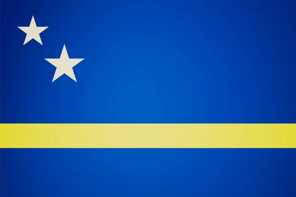 Retro look Bandeira nacional de Curaçao — Fotografia de Stock