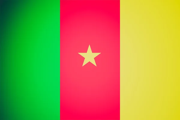 Regard rétro Drapeau national du Cameroun — Photo