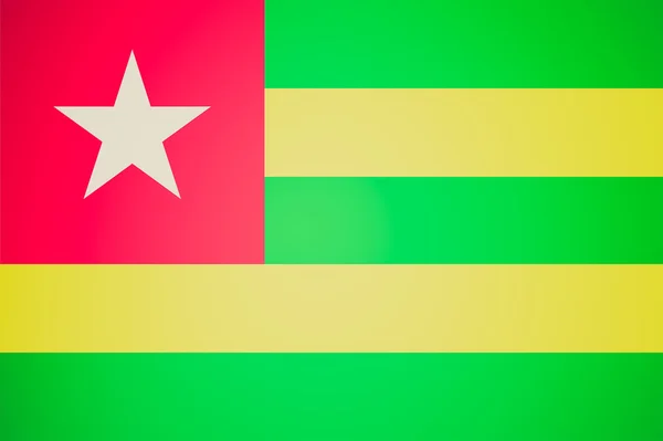 Nationalflagge von Togo im Retro-Look — Stockfoto