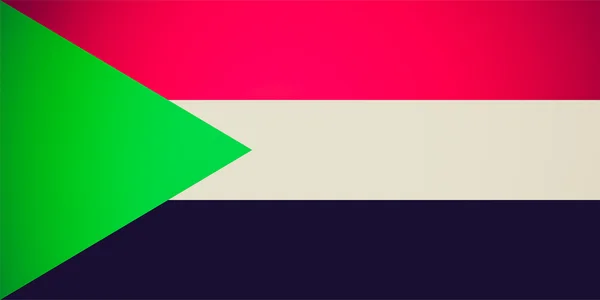 Αναδρομικό βλέμμα εθνική σημαία του Σουδάν — Φωτογραφία Αρχείου