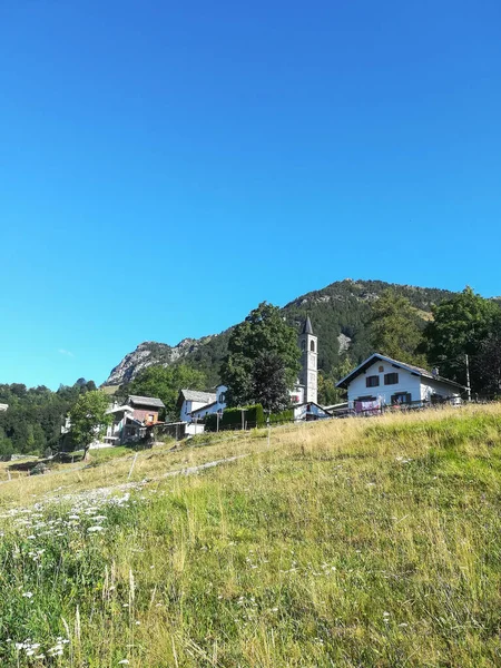 Station Montagne Sur Chaîne Des Montagnes Alpines — Photo