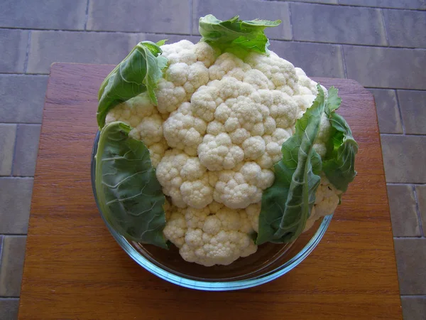 Karfiol Tudományos Név Brassica Oleracea Vegetáriánus Élelmiszer — Stock Fotó